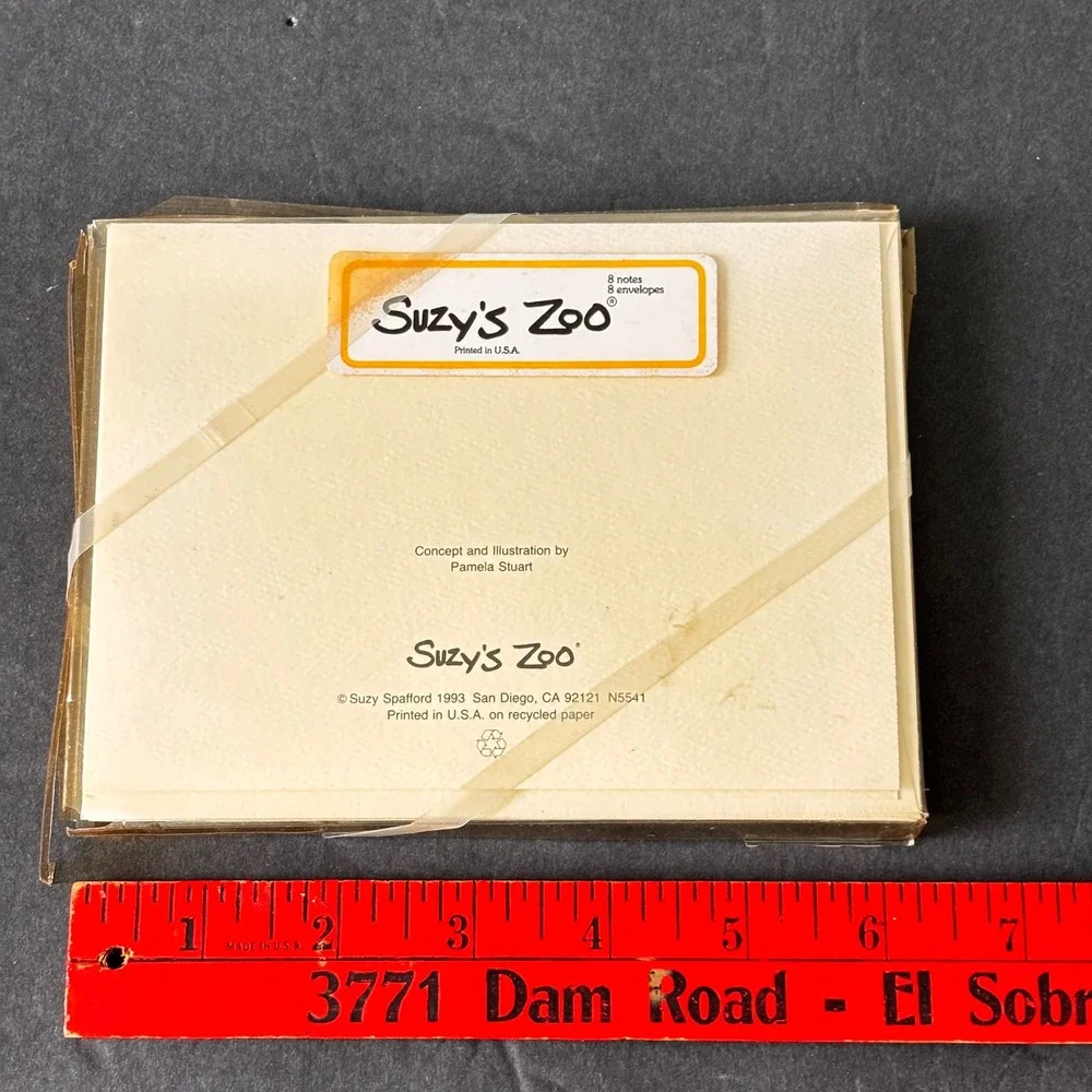 Vintage Suzy's Zoo Witzy Duck Note Cards‎ 8 Count Set 1993 Suzy Spafford New